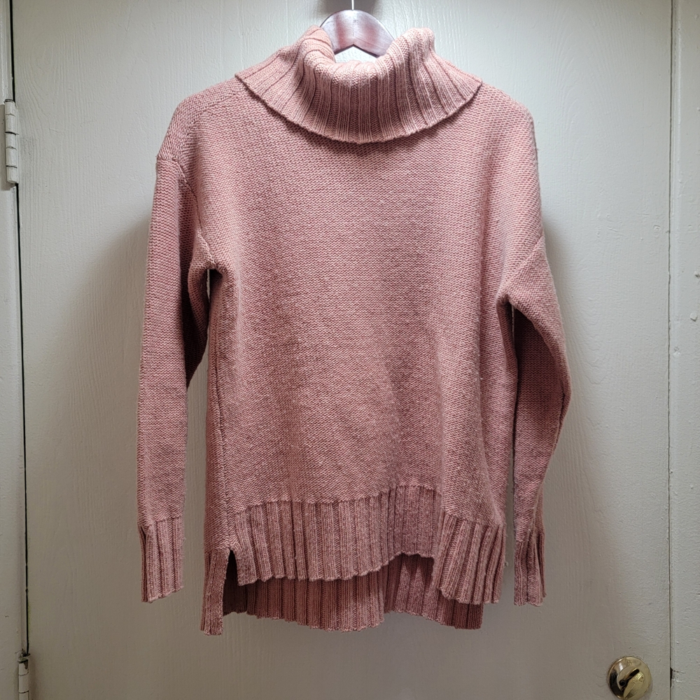 Toad&Co Pink Turtleneck Sweater